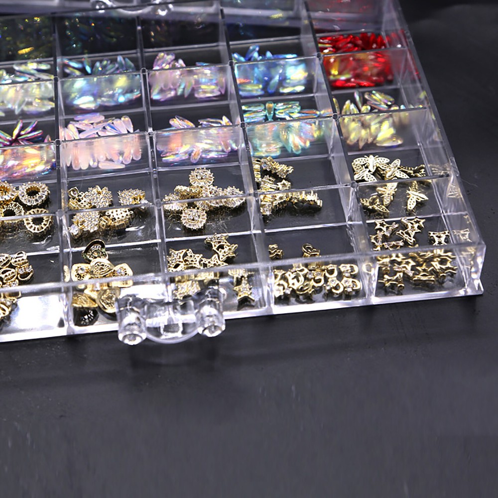 120 Grids Nail Art Storage Case 5-layer Drawer Acrylic Clear Organizer Box