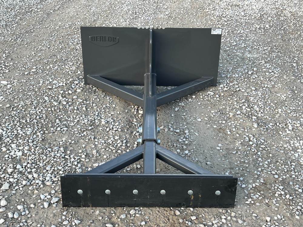 Berlon 96" Telescopic Material Pusher Scraper Attachment Fits Skid Steer QA