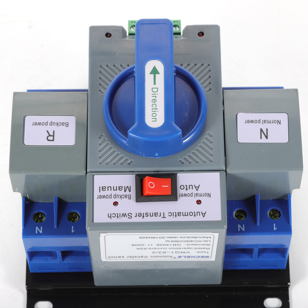 2P 63A ATS Dual Power Automatic Transfer Switch fits Generator Changeover Switch