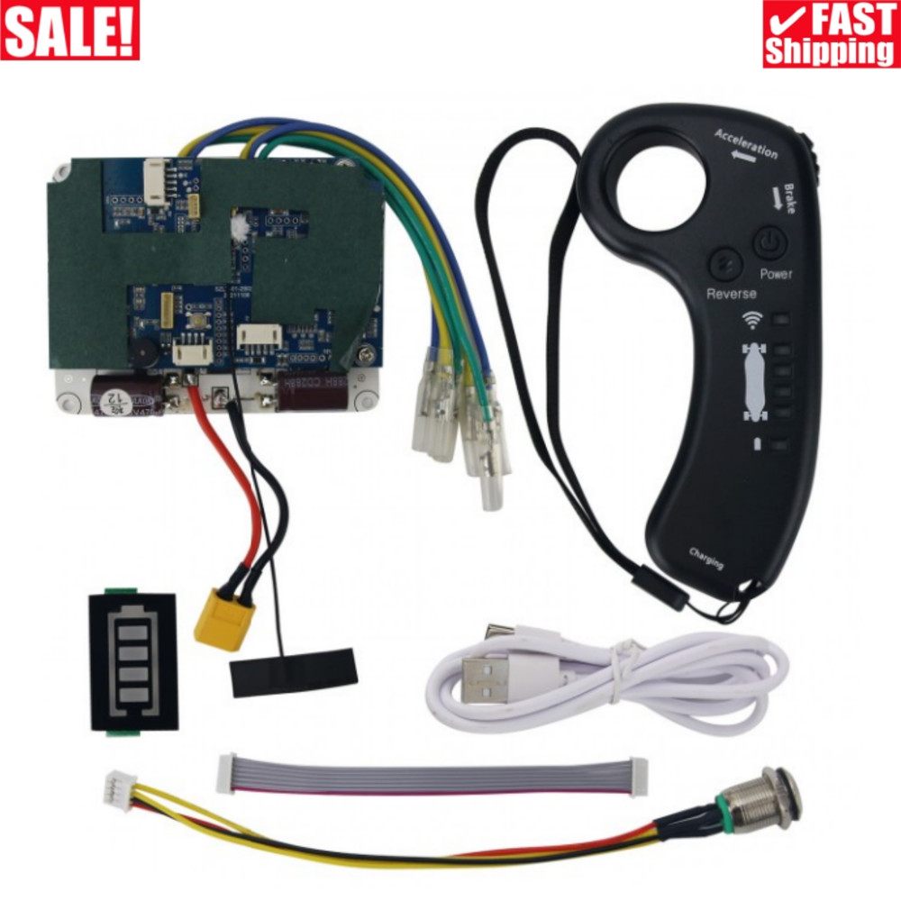 10S 36V Electric Skateboard Controller Dual Motor Driven w/Remote ESC Substitute
