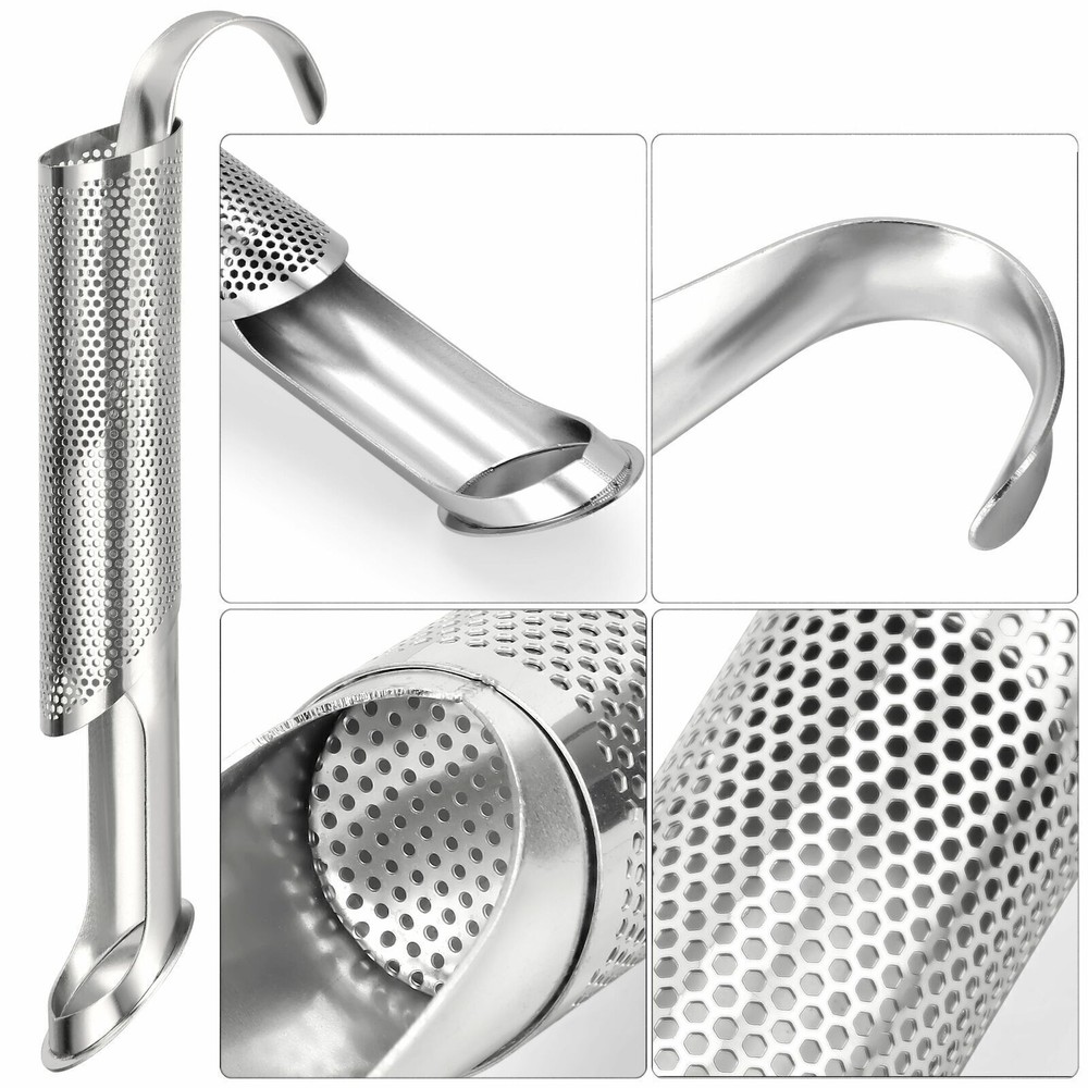 4/8PCS Stainless Tea Diffuser Tea Stick Strainer Tea Infuser Pipe w/Hook Handle