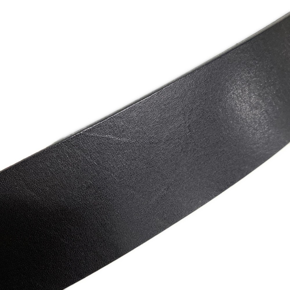DIESEL Black Silver Leather Hardware Belt