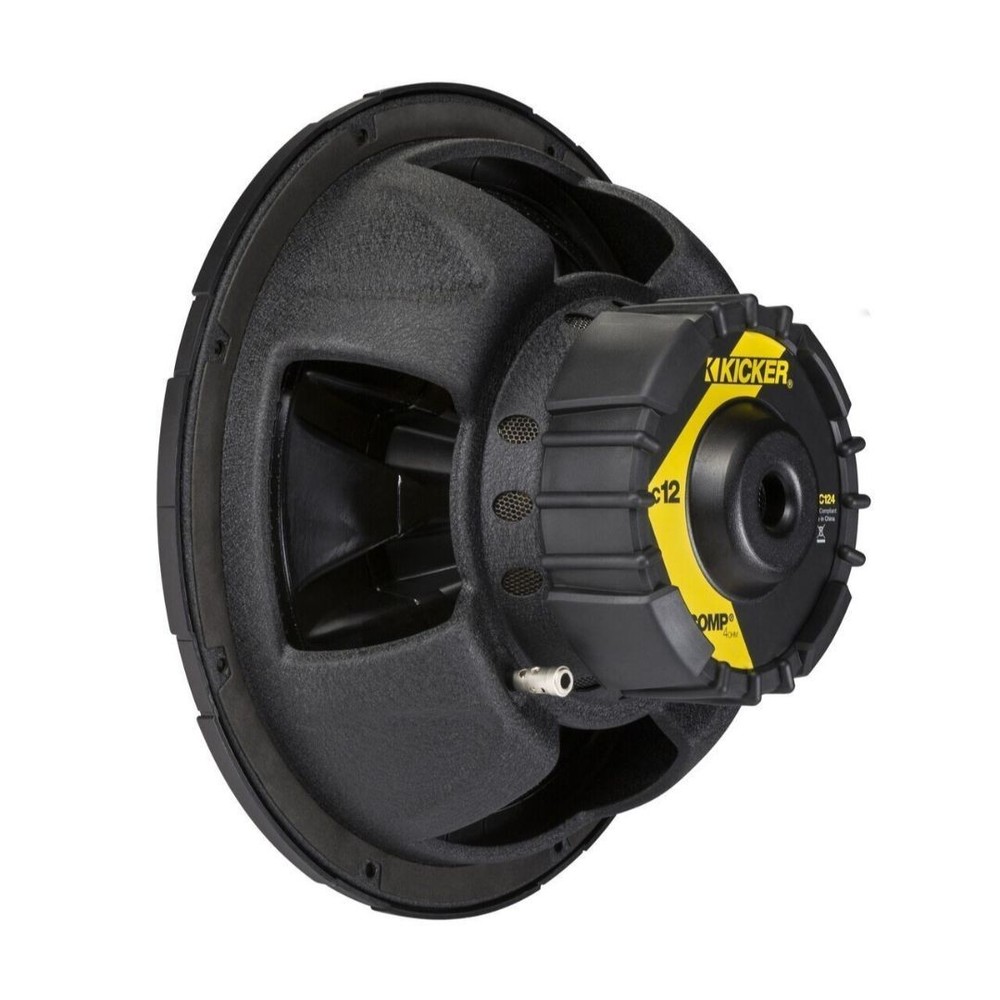 Kicker C124, Comp 12" Subwoofer, 4-Ohm, 150W (43C124)