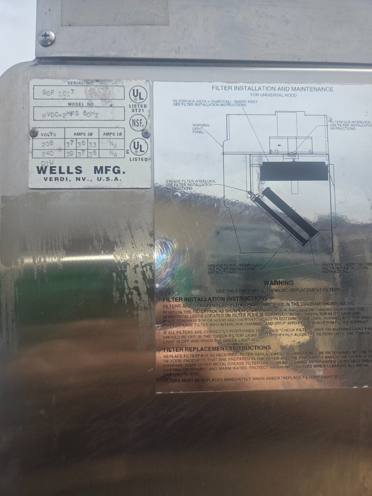 Wells Ventless Cooking System VCS2000