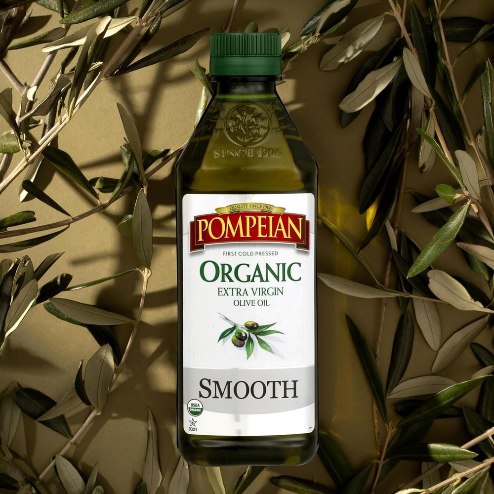 USDA Organic Smooth Extra Virgin Olive Oil, Contains Polyphenols, First Cold ...
