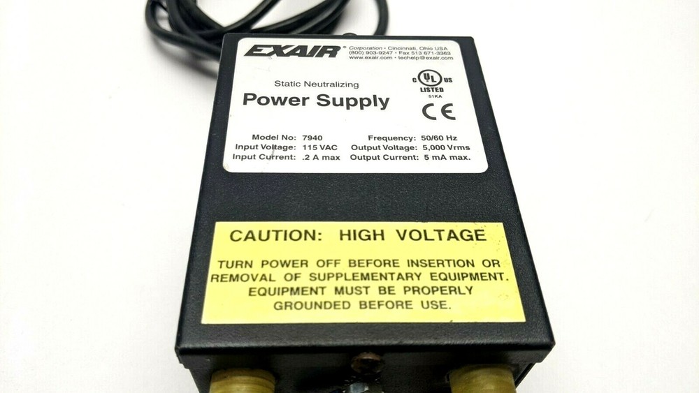 Exair 7940 Static Neutralizing Power Supply 115V