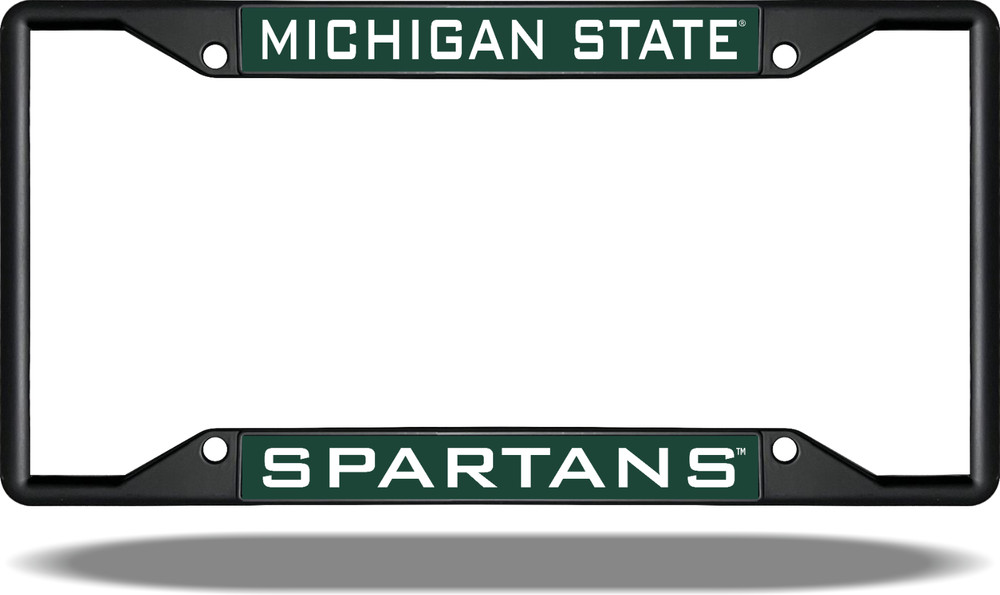 Michigan State SPARTANS Black License Plate Frame