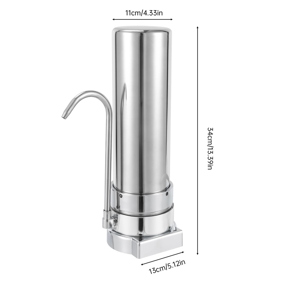 Countertop Filter Water Filtration Filter Sink Drinking System Stainless Steel
