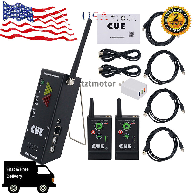 Super Cuelight Presenter Remote 1 Receiver & 2 Transmitters for Presentation US