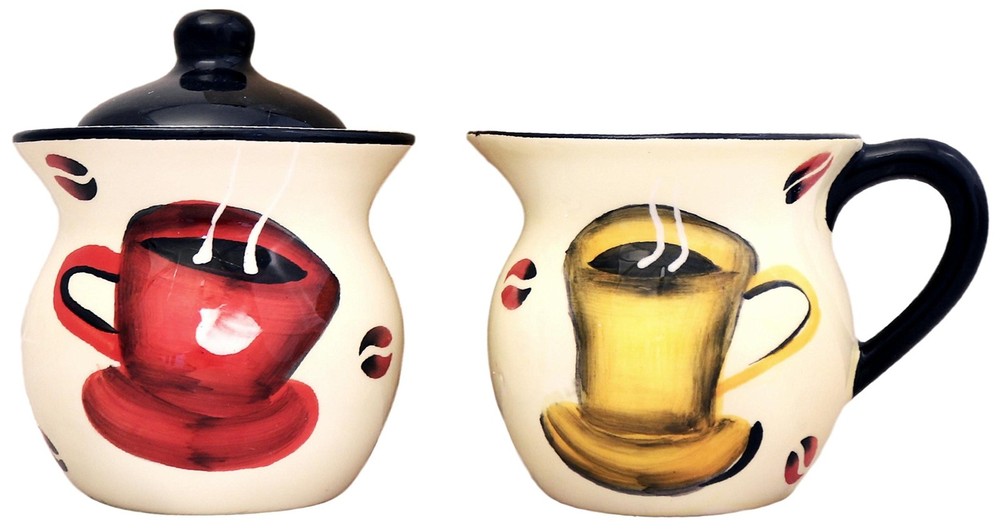 ACK Tuscany Colorful Coffee Bean Hand Painted Ceramic