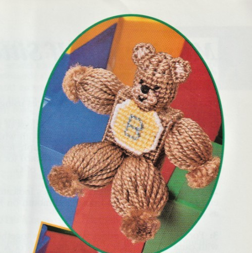 Musical Shelf Sitters - Bear, Clown- PLASTIC CANVAS PATTERN - Removed from Book