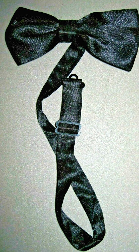 Trigger Snap~Black Suspender & Bowtie~Men's 1-Inch~Size 44~5'-5'9"~Adjustable
