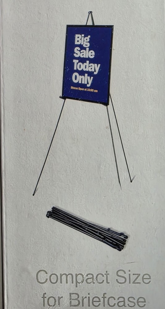 Quartet: Black Instant Display Easel 64" tall Portable