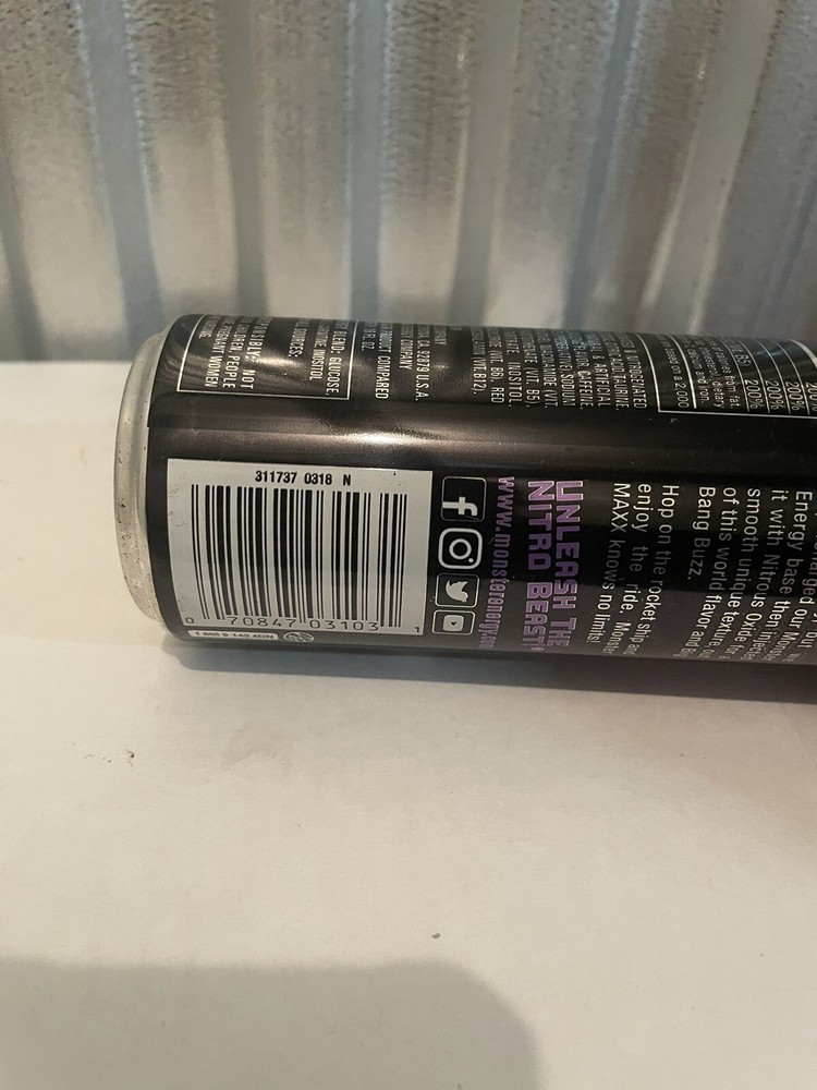 Monster Energy Drink Maxx Eclipse Full Can. Small Dings
