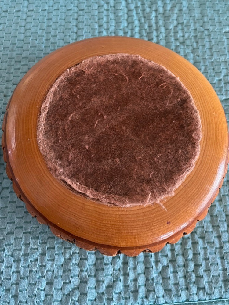 Vintage Nut Bowl Rustic Edge Tree Bark Set with 1 Nutcracker & 2 Picks
