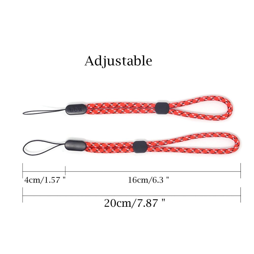 Honbay 4PCS Universal Adjustable Hand Wrist Strap Lanyard Medium, Black