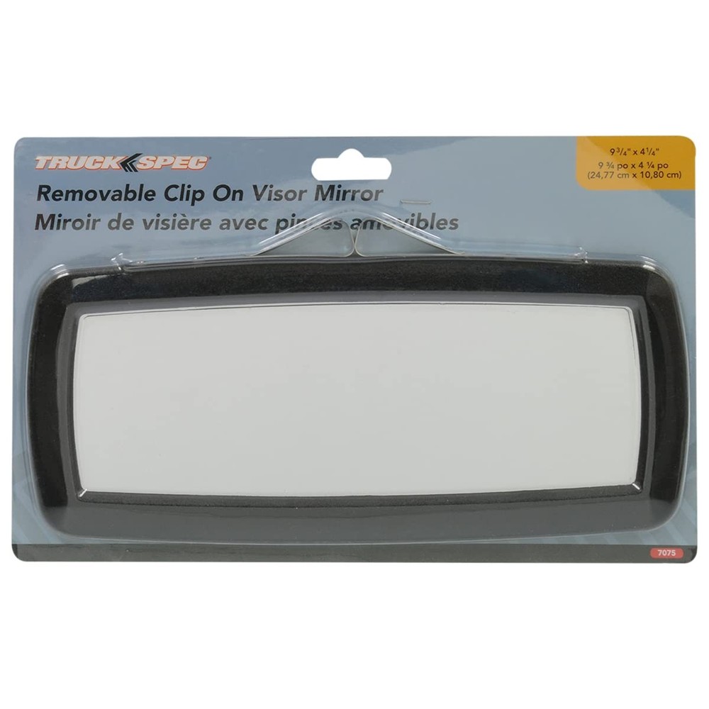 TruckSpec 7075 9.75" x 4.25" Clip-On Visor Mirror