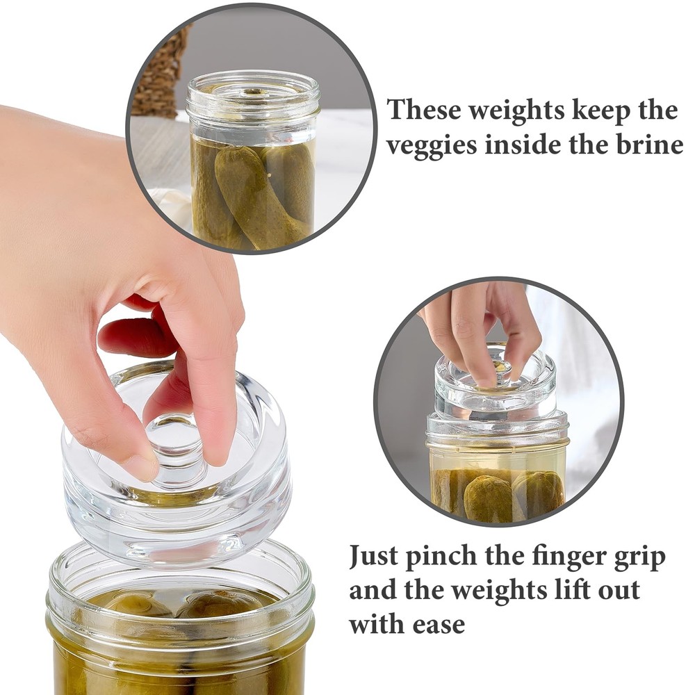 MFacoy 4-Pack of Fermentation Glass Weights Weights, Clear