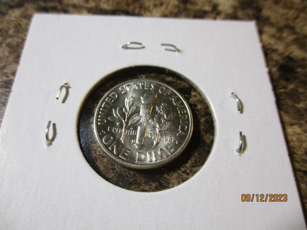 1956-D ROOSEVELT SILVER DIME GEM X