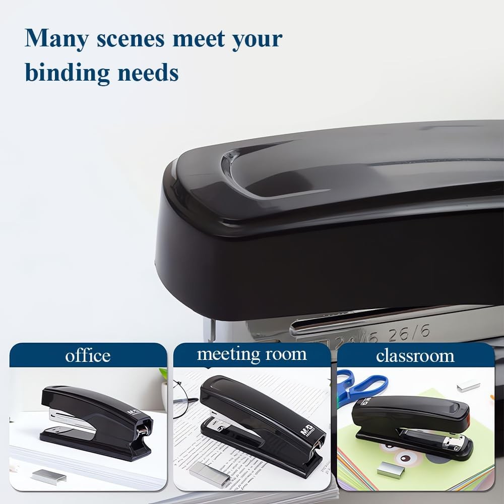 M&G Desktop Stapler with 25 Sheet Capacity, Two Binding Modes, Basic Stapler Set