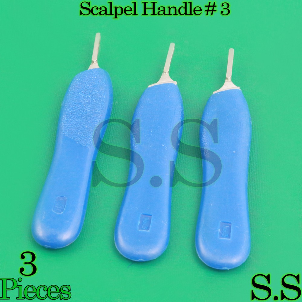 3 Scalpel Handle #3 with Blue Color Surgical Instruments