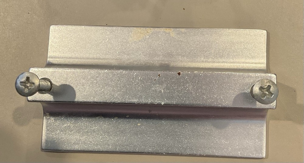 Vintage Stainless Steel Drawer Pull Cabinet Handle, Rectangular 3.5"x2", Brushed