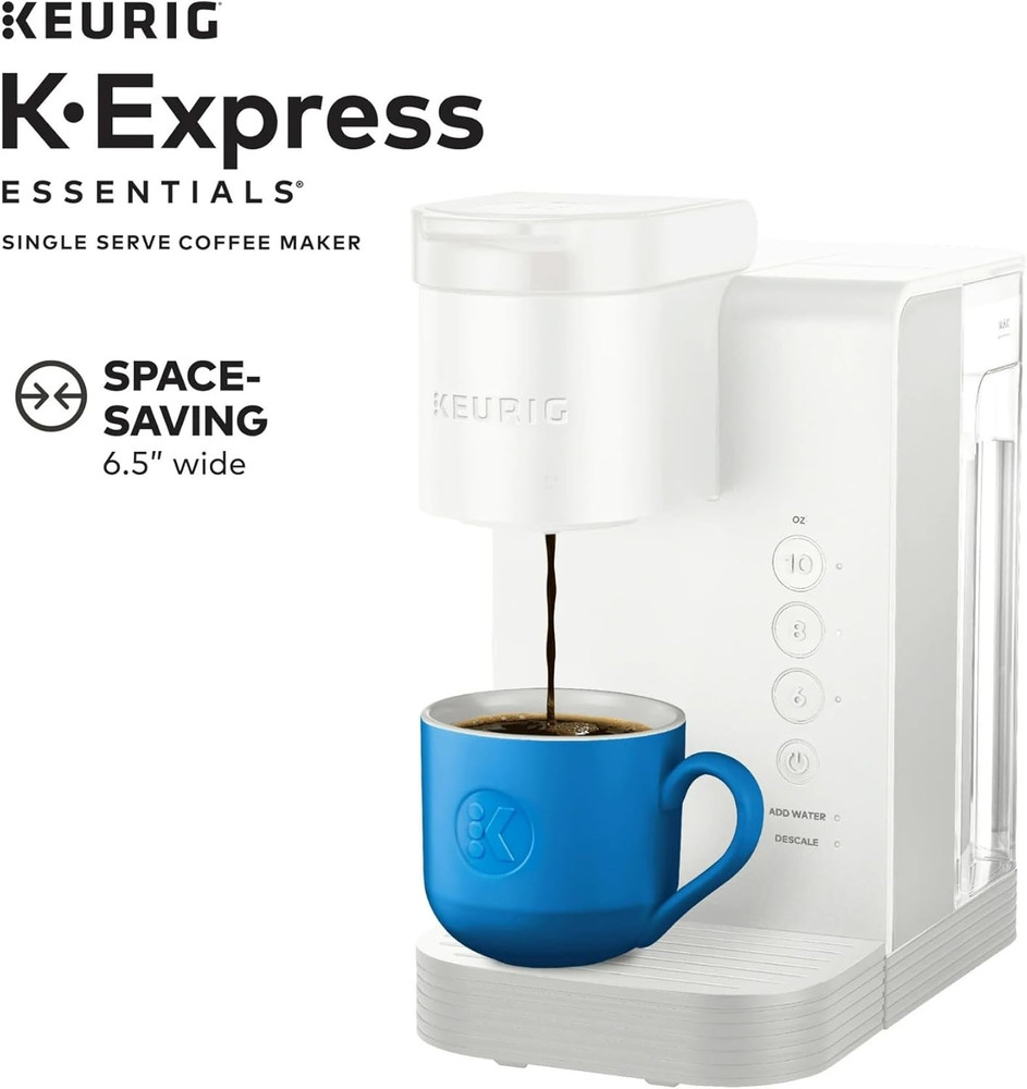 K-Express Essentials Single-Serve K-Cup Pod Coffee Maker (Cloud White)