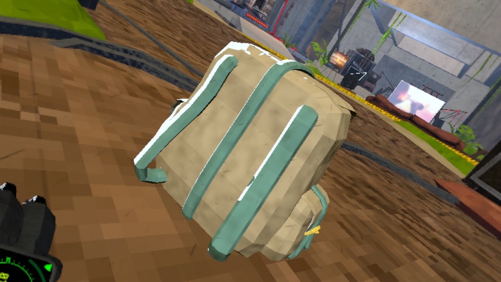 white backpack in animal company