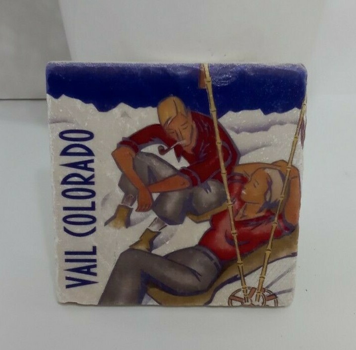 Vail Colorado Tile Coaster, By Screencraft Tileworks