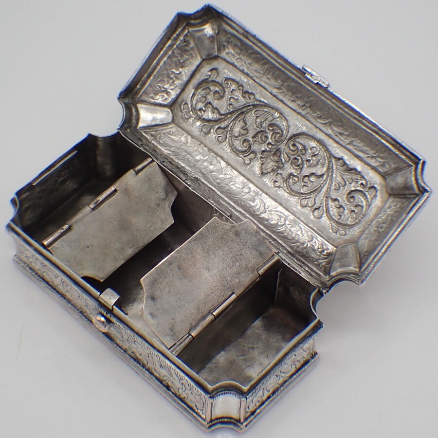 Antique Box with Compartments 700 Silver