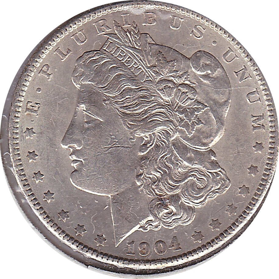 1904 $1 Morgan in AU+