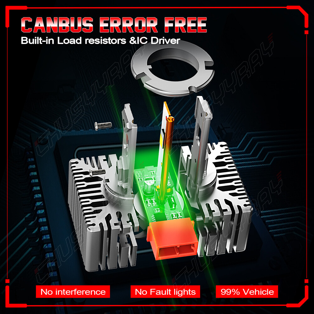 D5S LED Headlight Bulbs High-Low for chevy Silverado 1500 2016-2018 Replace HID