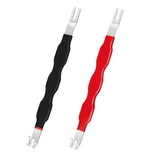2 Pcs Automotive Electrical Terminal Connector Separator Removal Tool Red+Black