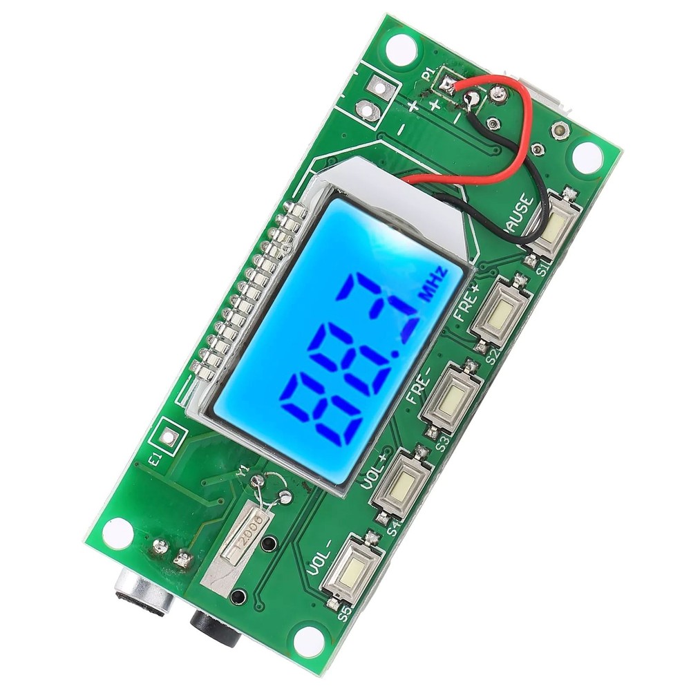 1* FM Transmitter Module PCB Board W/LCD Display Digital FM Radio Accessories