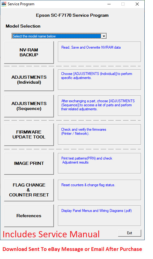Epson Adjustment service Program ALL Models Stylus Pro SureColor +Service Manuel