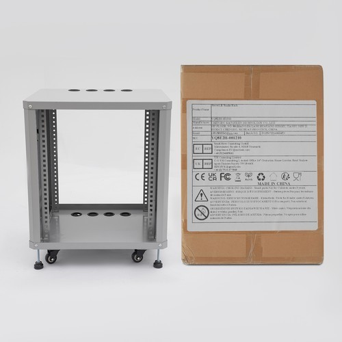 Network & Stereo Rack with Caster Wheels, Rolling Server Rack Open Cabinet