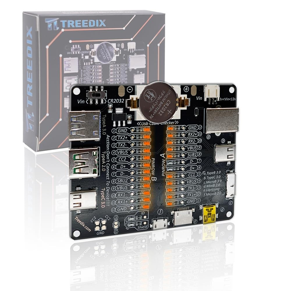 USB Cable Tester Board Checker Data Wire with Acrylic Case...