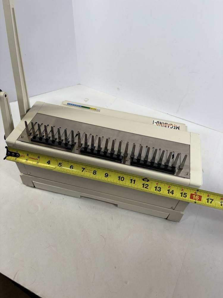 Megabind-1 Manual Comb Binding Machine Paper Punch Binder Office Untested
