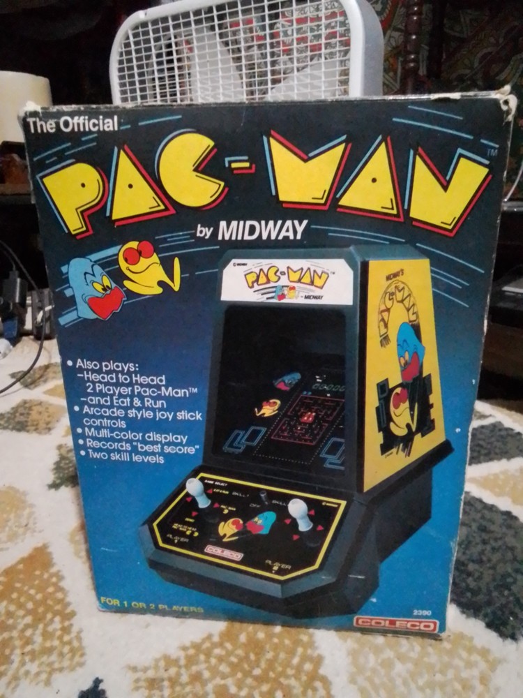 1982 Coleco Pac-Man Mini Arcade Version With Original Box. Works Great.
