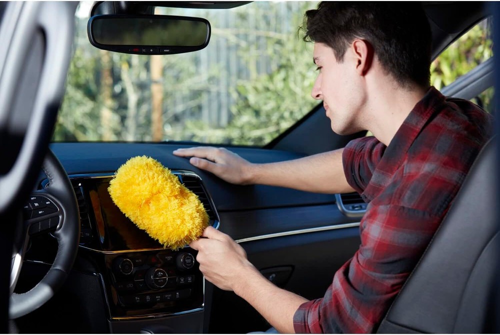 Armor All Car Interior Duster, Scratch-Free Microfiber Car Duster with Handle