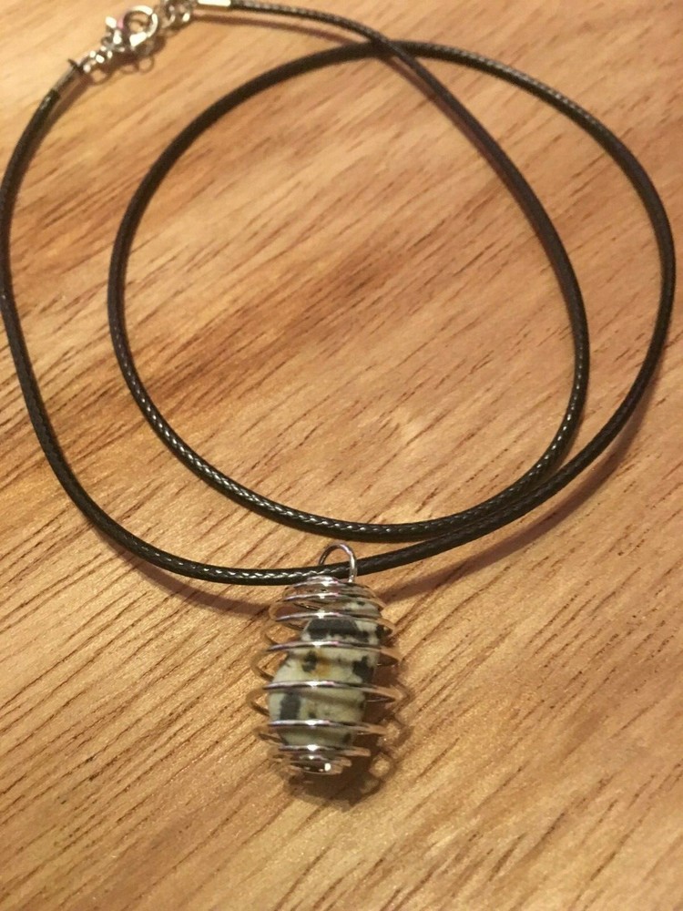 CHAKRA Dalmation Jasper Stone Necklace