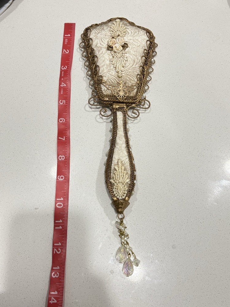 Victorian Lace-Edged Vanity Mirror Barbtex Vintage