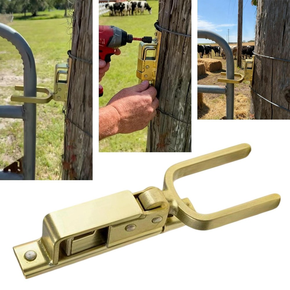 Instant Locking Gate Latch Heavy Duty W Automatic Spring Lock Hardware Sturdy