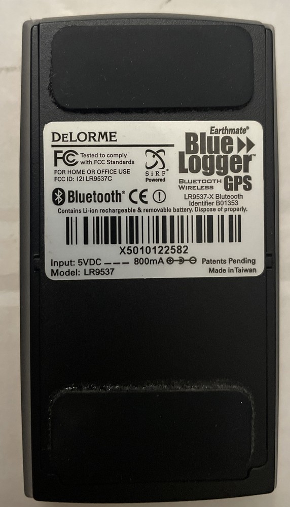 Earthmate Blue logger gps Untested No Charger