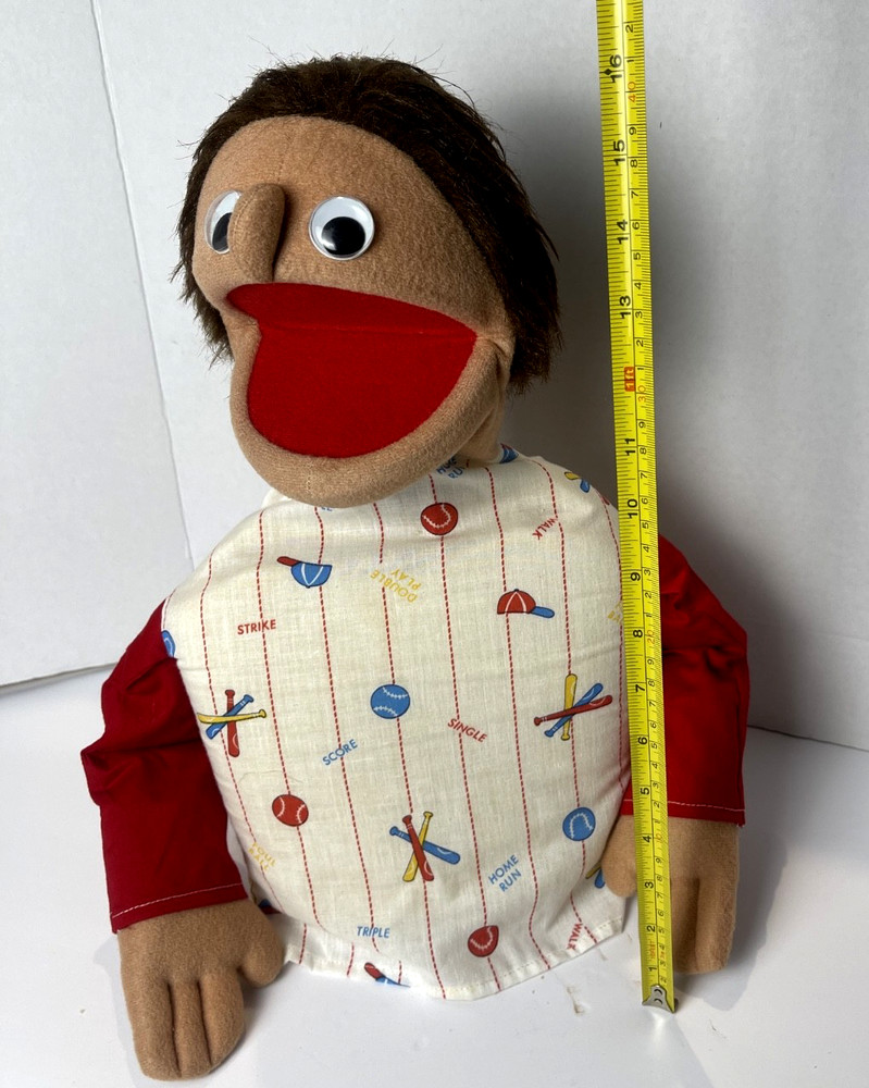 Professional muppet style Puppet Baseball Kid 14"