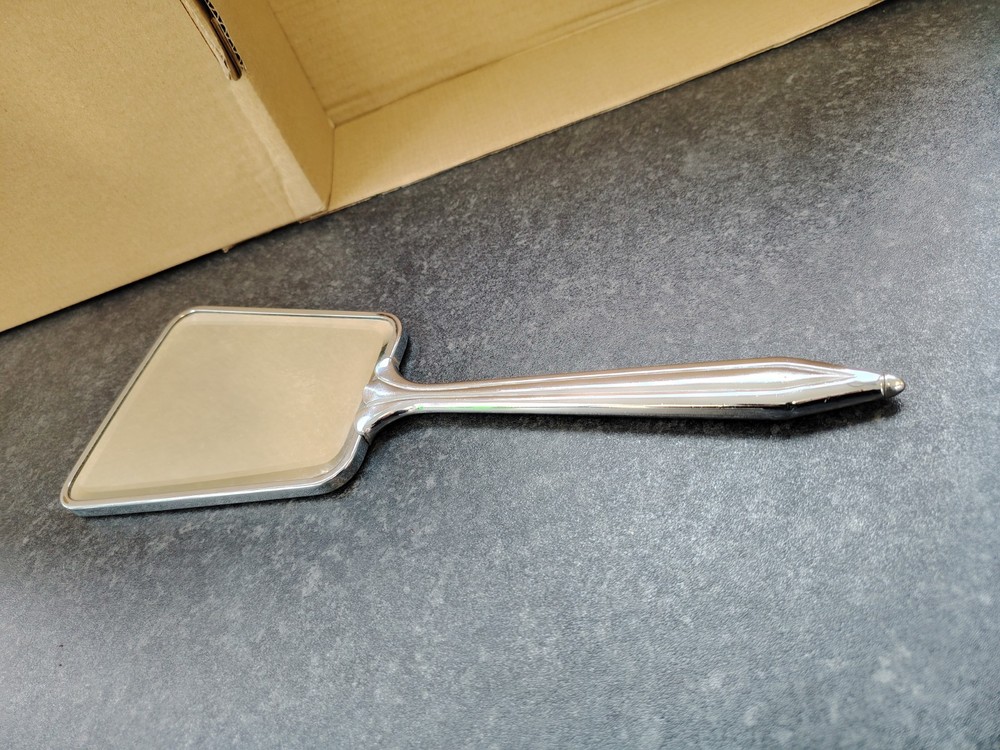 Vintage Silverone Hand Held Vanity Mirror
