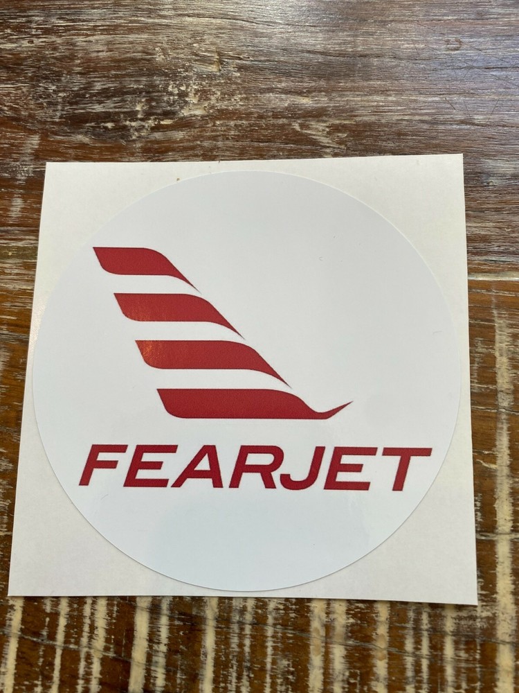 BOMBARDIER LEARJET "FEARJET" WHITE DECAL