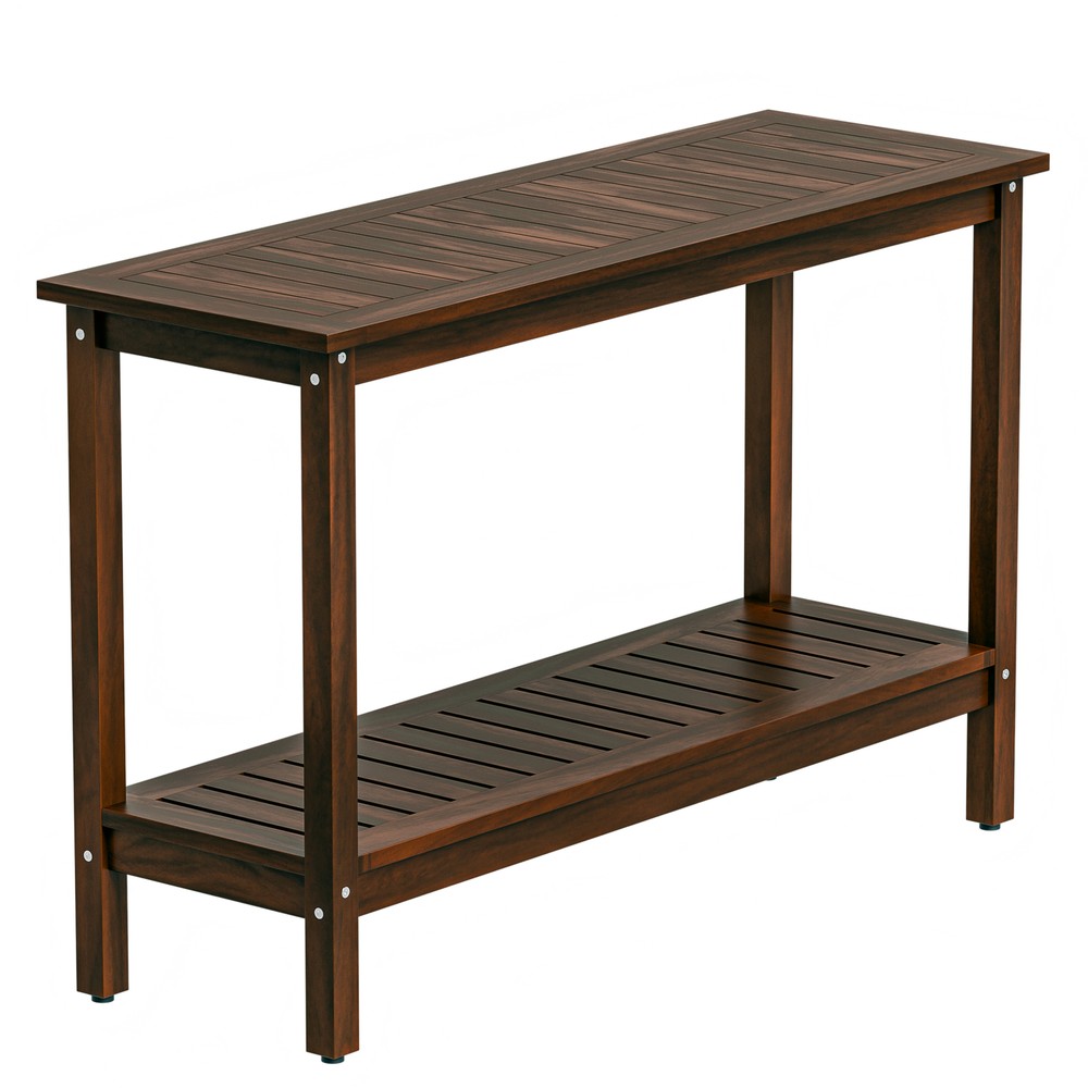 48" Console Table Multiuse Buffet Bar Storage Organizer with Foot Slider Coffee