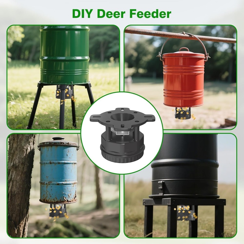 Deer Feeder Kit,Motor & Timer Kit W/ Programable Digital Timer,Up to 4 Feed