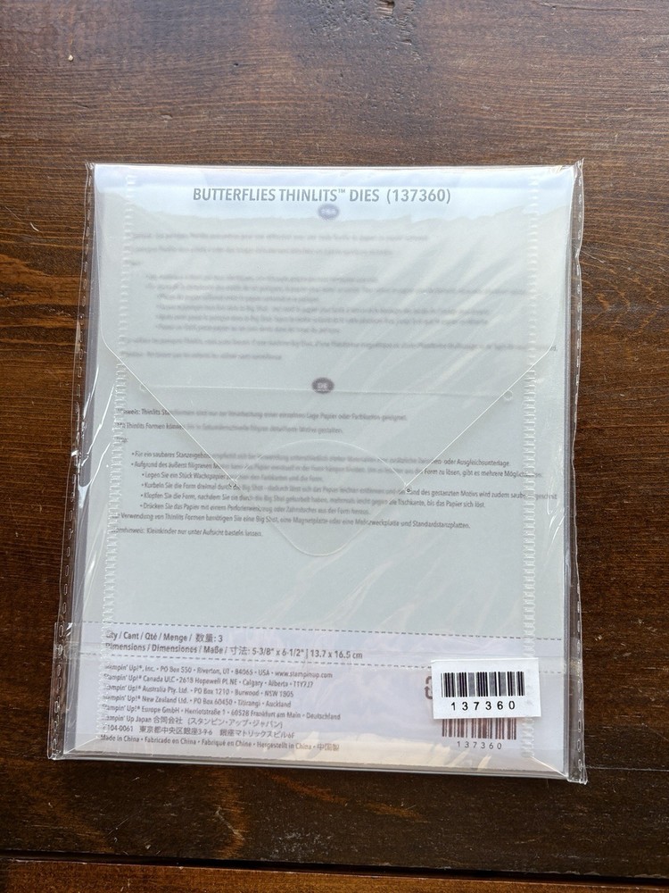 Stampin' Up! BUTTERFLIES Thinlits Dies NEW! Intricate Metal Dies